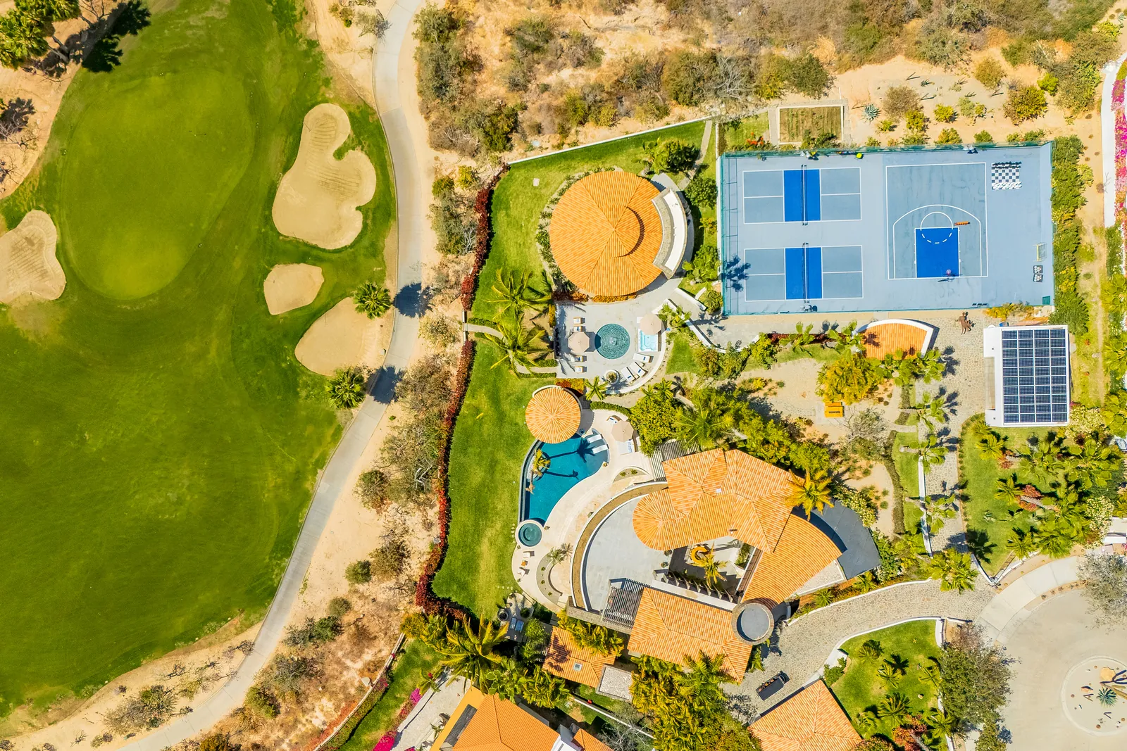 Aerial view of the estate